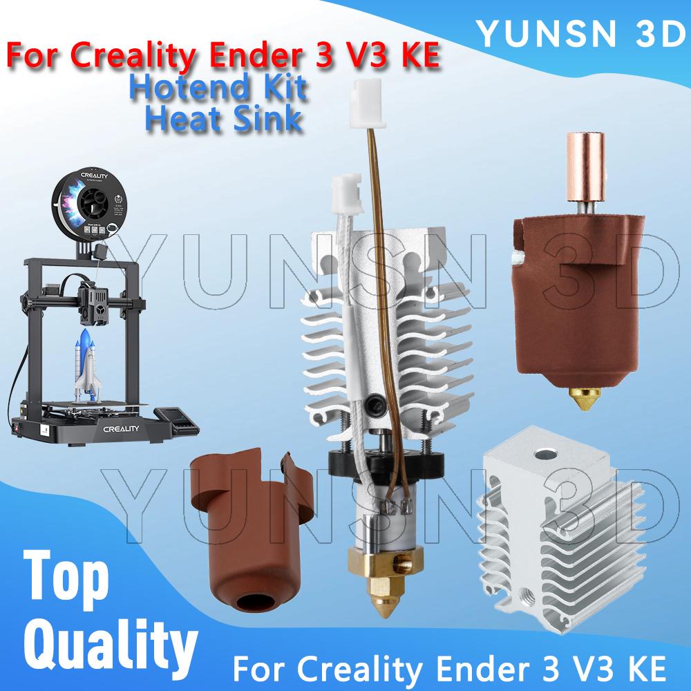 Upgrade Hotend Kit For Creality Ender 3 V3 KE Ceramic Heating Head Heat Sink Nozzle For Ender3 V3 KE Hot End Replacement Parts