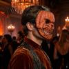 Unobstructed View Horror Masque Scary Pumpkin Halloween for Adults, Full Face Cosplay Realistic Movie Costume, Creepy Foam Party Prop Breathable Skull
