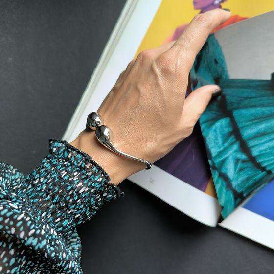 Серебряный браслет с без камней, вес изделия 15,18 гр (2185543)