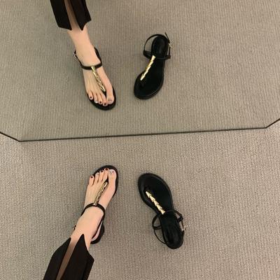 Thick Heel Pinch Foot Niche High-end Sandals Fairy Shoes 2025 New Summer Mid-heel Skirt Roman Shoes