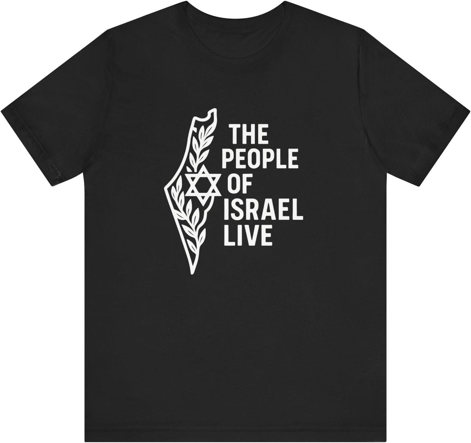Israel Map and Star of David T-Shirt, Jewish Pride Tee T-Shirt S разноцветный