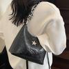 French chain portable shoulder bag summer new fashion bright diamond star underarm bag commuter women's bag oblique span bag tide