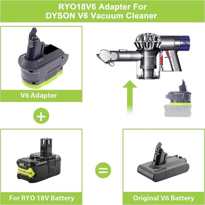 18V Lithium Battery Converters Adapter for Replacement Battery Cordless Stick Vacuum Cleaners Power Adapter Accessories