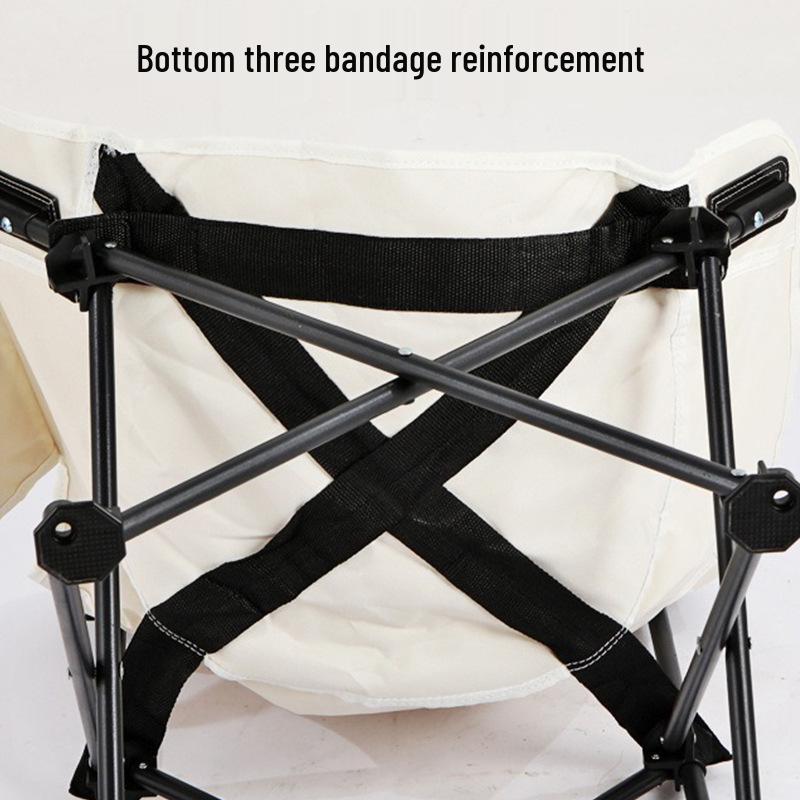 Portable Folding Camping Chair with Storage for Outdoor Beach and Fishing