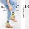 Flower Print Crew Socks Men Women Breathable Cotton Sweat-Absorbent Casual Trendy