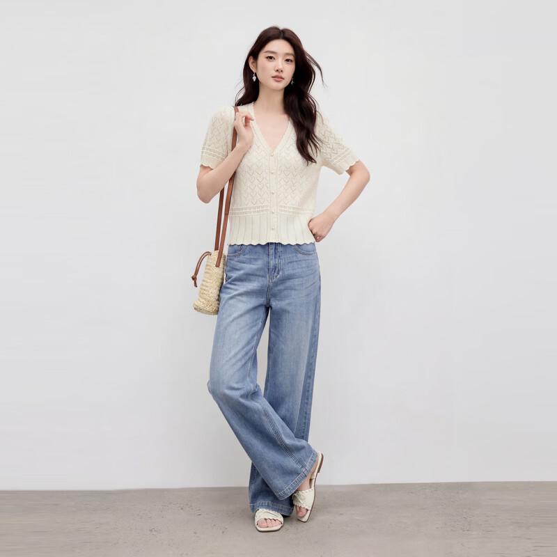 French Style Lace Knit V-Neck Cardigan