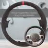Car Steering Wheel Cover For Jeep Compass Grand Cherokee Wrangler Patriot 2012-2014 Soft Suede Leather Steering Wheel Hand-sewn