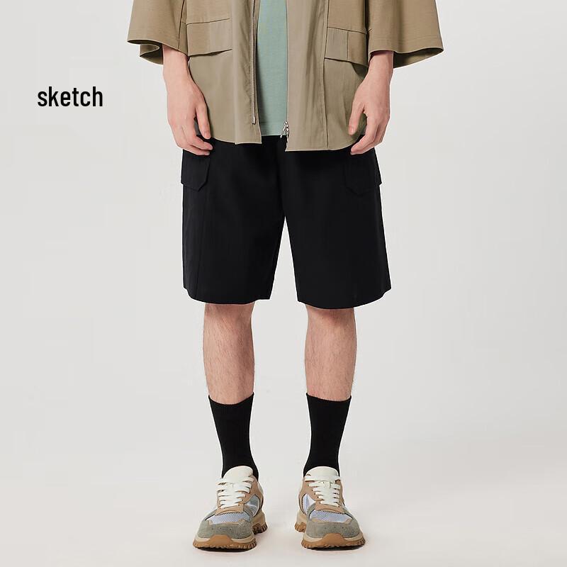 

Мужские осенние рабочие шорты 2023 свободного прямого кроя XS