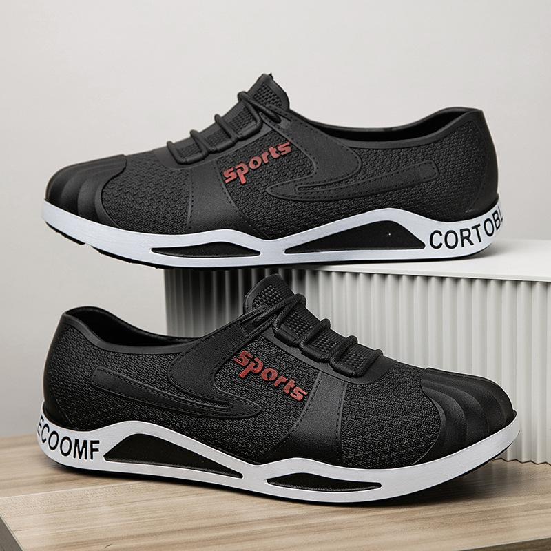 Niskie buty robocze outdoorowe, krótkie buty do brodzenia w deszczu, buty do wody, chłopięce buty wodoodporne na plażę do wędkowania, płytkie buty gumowe