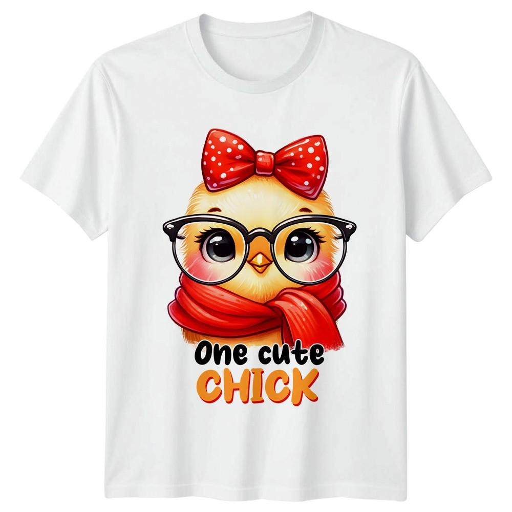 One Cute Chick Unisexs TShirt Funny Chick Bird Easter Gift For Her S