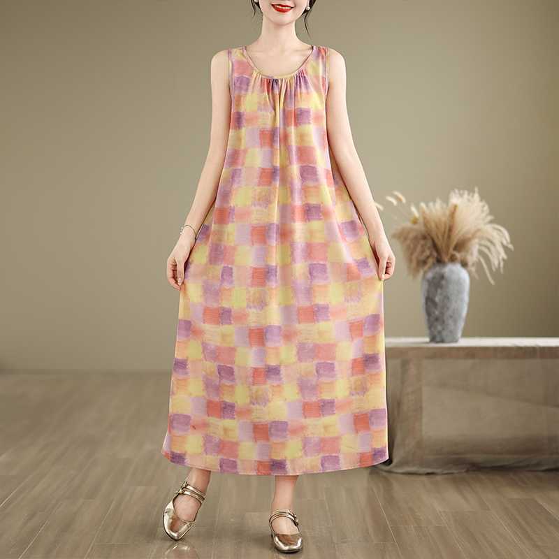 Summer Sleeveless Dress Long Dress