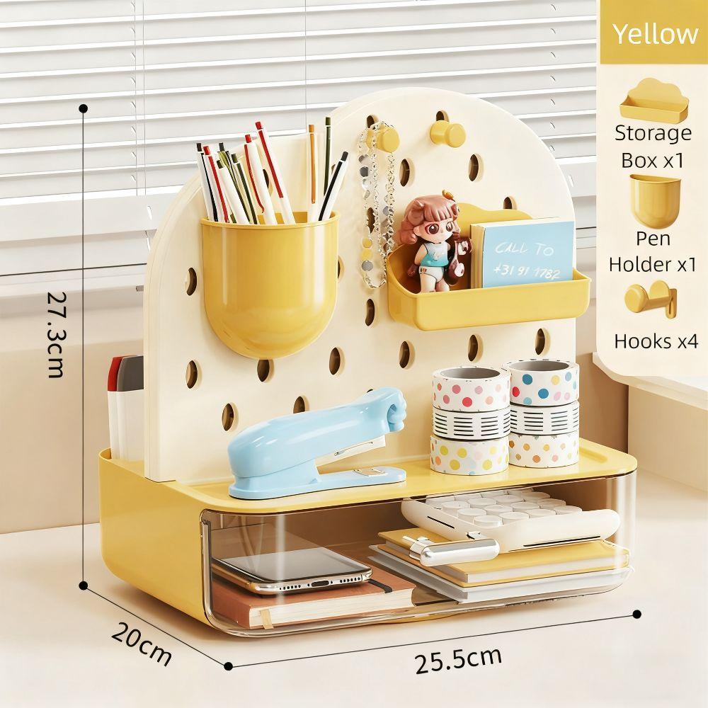 With Drawers Cave Board Stand Multifunctional Desk Organizer Space Saving Pen Holder  Workstation