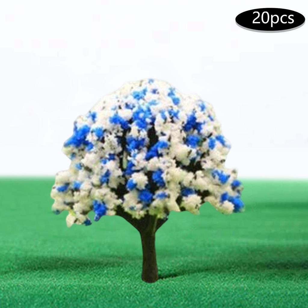 20x Miniature Tree Micro Landscape Trees Fake Mini Tree Model Scenery Materials for Micro Landscape Sand Layout Model Decoration