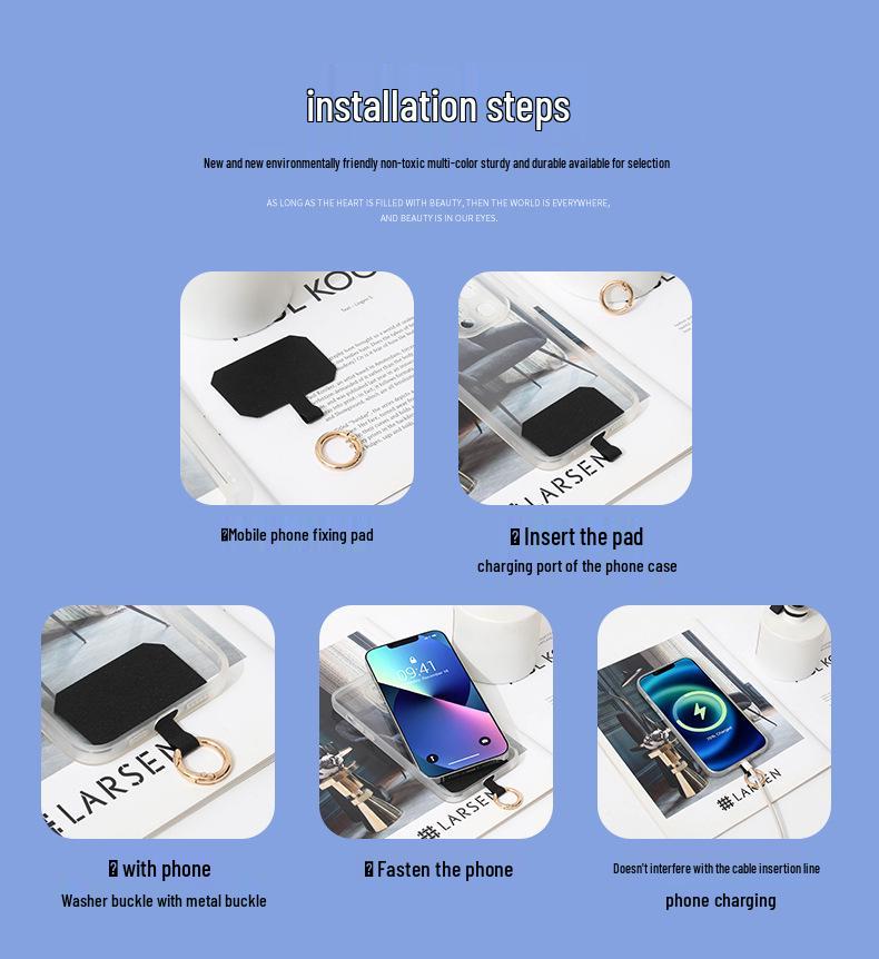 Detachable Crossbody Lanyard & Coin Purse Strap for Mobile Phones