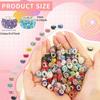 20/50/100 Pieces Large Hole Beads Mixed Color Rhinestone European Beads Large Hole Fairy Wand Garden  Craft Spacer Beads DIY Charms Making Supplies