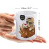1 Stück 11oz Weiße Keramiktasse Beidseitig bedrucktes Element Langlebige Kaffeetasse Perfekt für Zuhause Büro Tägliches Getränk