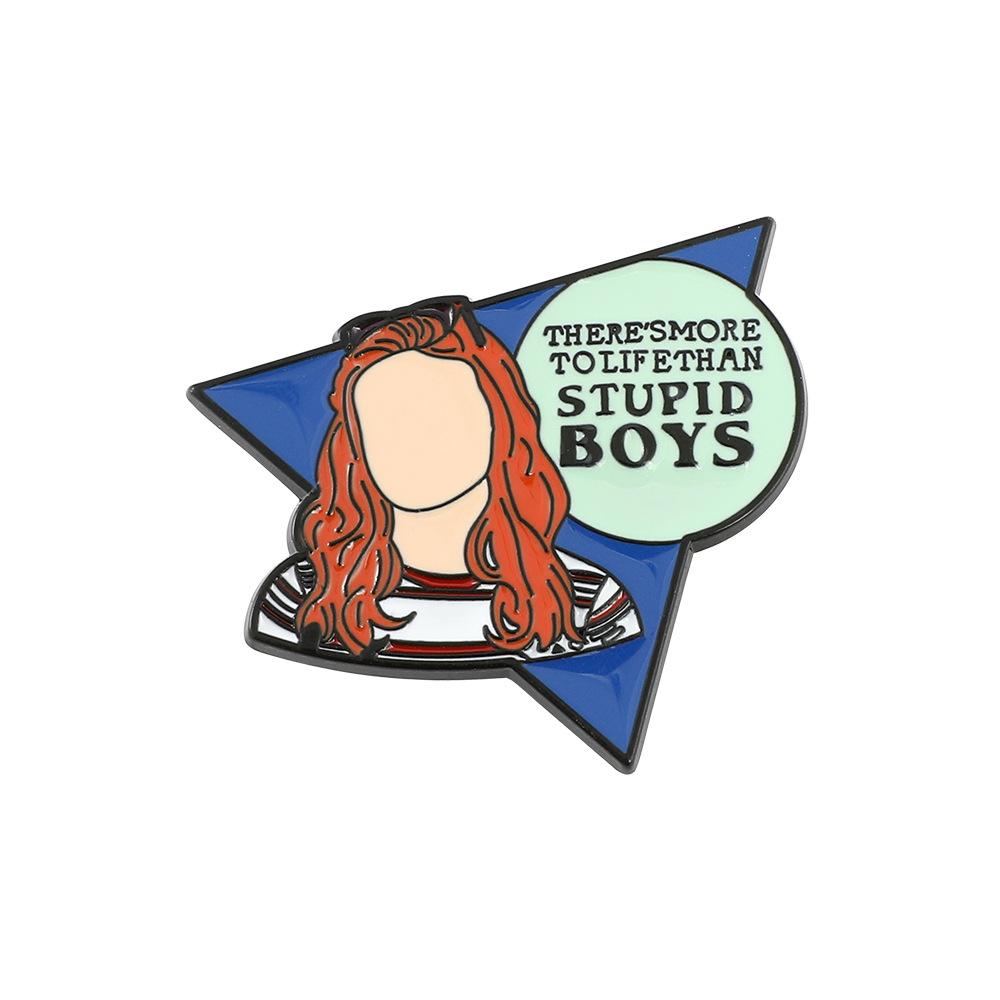 34 Odcinek Metalowa Odznaka Stranger Things Film Przygodowy Fantasy Postacie Filmowe i Telewizyjne Akcesoria Broszka ze Stopu Pin