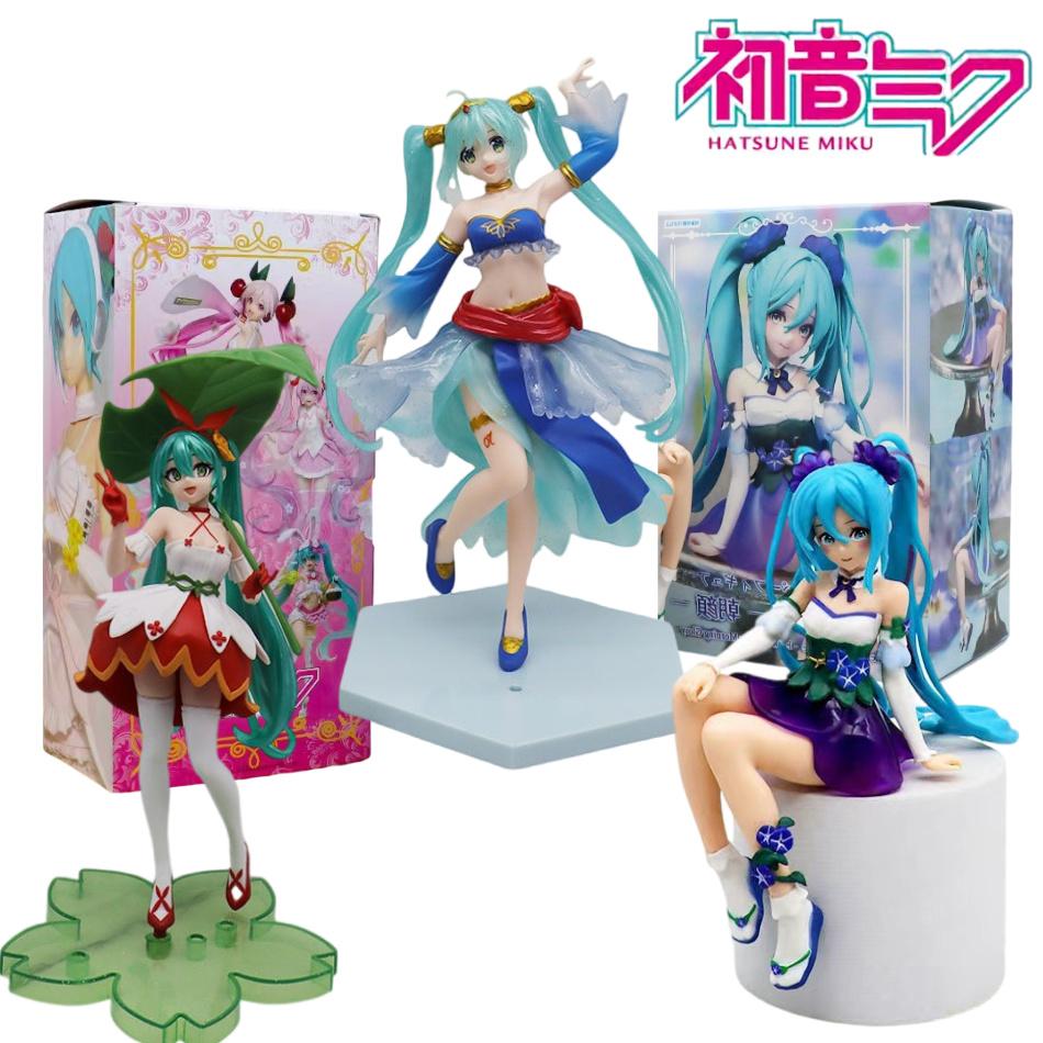 Anime Figure Wedding Dress Hatsune Miku Action Figures Kawaii Swimsuit Vocaloid PVC Collectible Statue Model Toys Girl Gifts