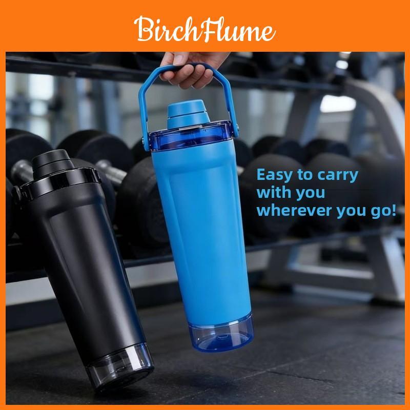 Stanley Style Large Capacity Insulated Water Bottle With Silicone Handle For Sports And Travel