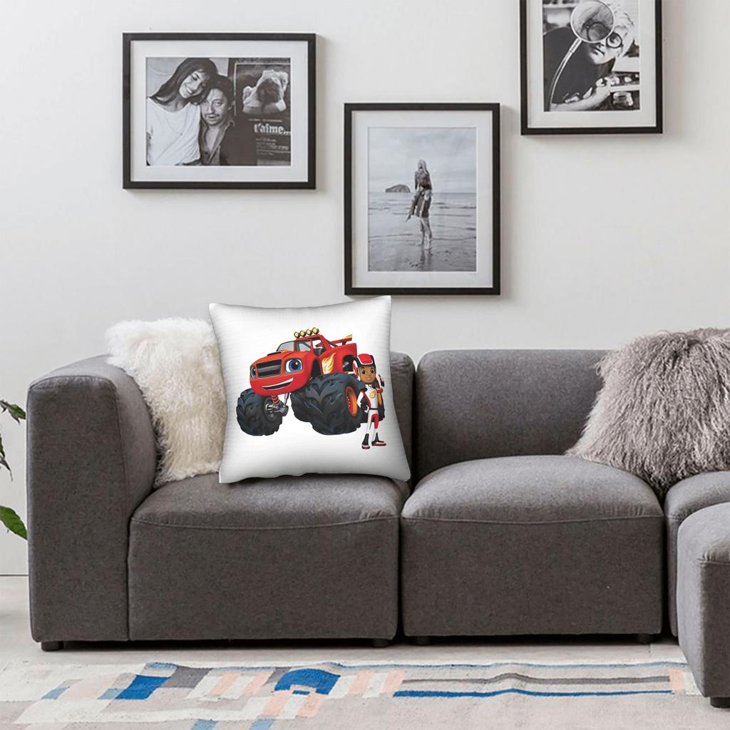 B-Blaze and the Monster M-Machines Pillow Cover Print Cushion Cover Retro Trendy Pillow Case For Sofa Car Home Decor