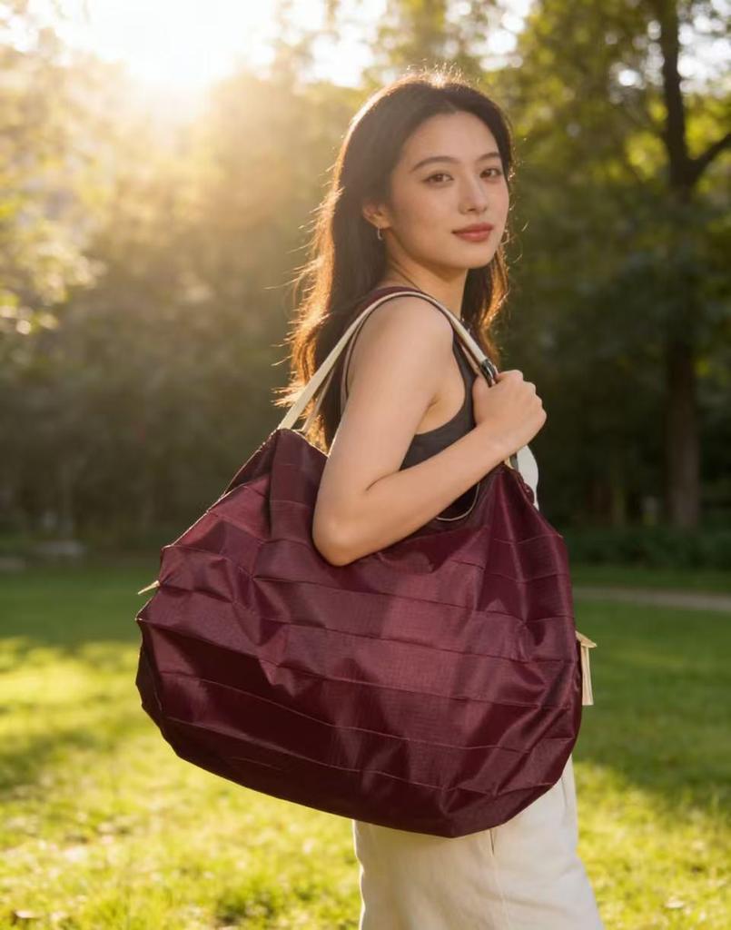 Foldable Japanese-Style Eco-Friendly Travel Shoulder Bag