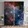Cosmic Nebula Window Curtain for Room 2 Panel Blackout Curtains Shades Partition Tulle for Bedroom Halloween Decoration Living