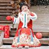 Combinaison d'hiver Tang Hanfu pour bébé fille 2025: Robe chinoise du Nouvel An élégante en coton épais