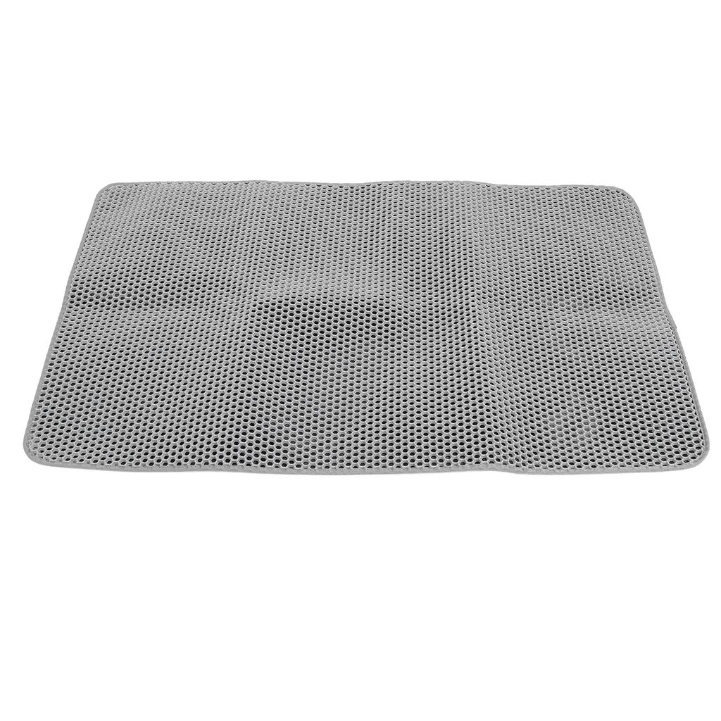 45.67 X 25.98in Cat Litter Mat EVA Anti Slip Water Resistant Easy To Clean Pet Litter Trapping Mat