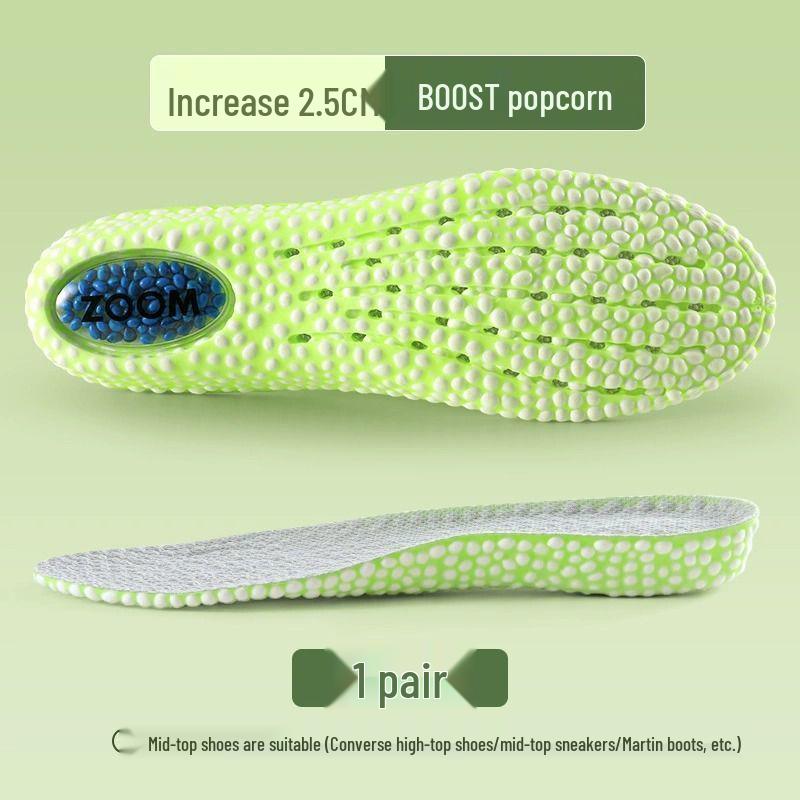 Men's & Women's Air Cushion Sports Insoles: Shock Absorbent, Breathable, Odor Resistant, Height Boosting for Basketball & Running