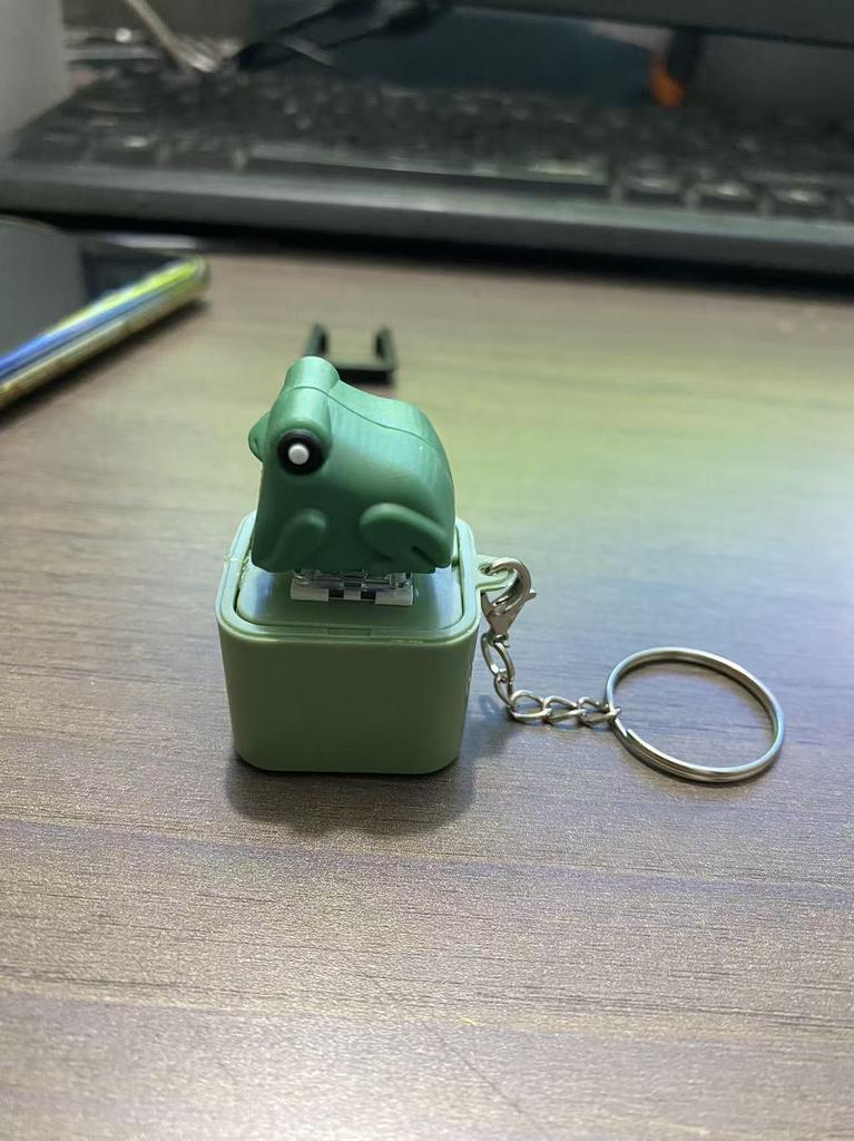 Sound & Light Decompression Animal Keychain with Press Button