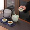 Travel Tea Set, Outdoor Portable Teapot, Camping Tea Drinking Equipment, Ceramic Quick Cup, Office Gongfu Tea Brewing Teapo