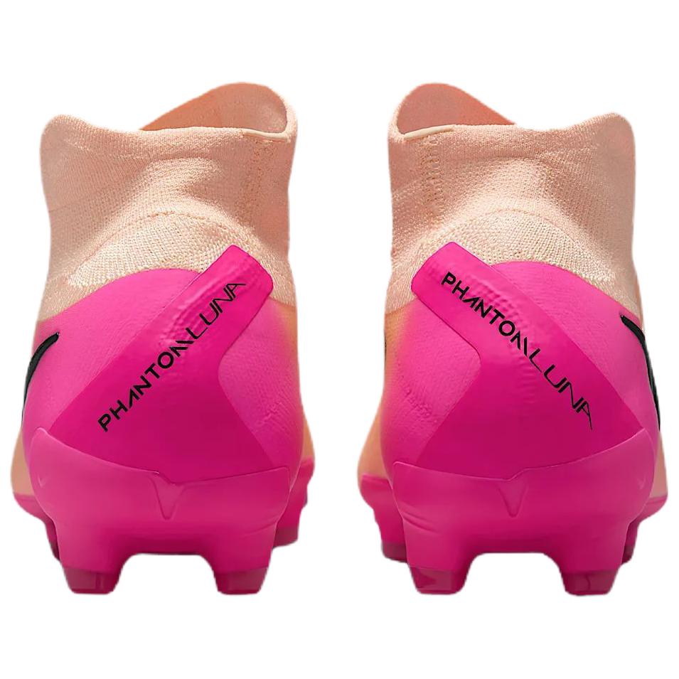Nike Phantom Luna 2 Pro Comfortable Versatile FG (Rubber Long Stud) Slip Resistant Durable Soccer Shoes Unisex Soccer Shoes Pink Black FJ2575-800