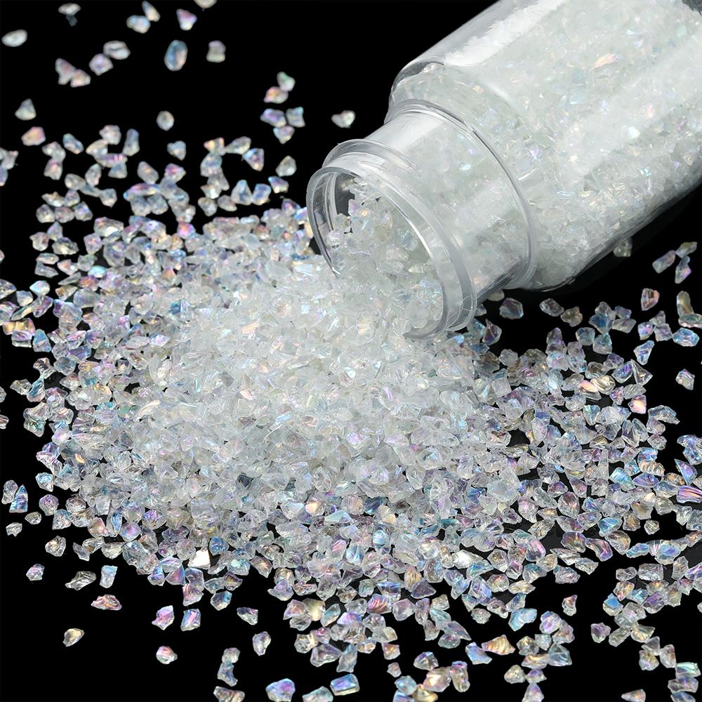 30g/Bottle Glass Crushed Stone Irregular Crystal Gravel Filling For DIY Epoxy Resin Mold Filler Craft Decorative Nail Art Filler