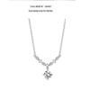 S925 Sterling Silver Galaxy Moissanite Necklace with Zircon Chain - Women’s One Carat Sparkling Pendant, Perfect Christmas Gift