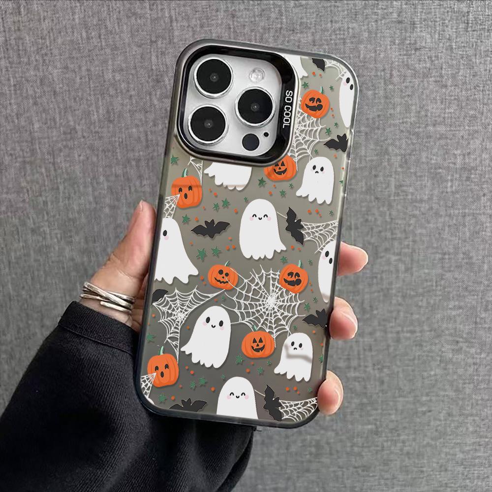 Halloween Ghost Drop-Proof Case for iPhone 17 Pro Max, Apple 15/16, 14 Pro Large Hole