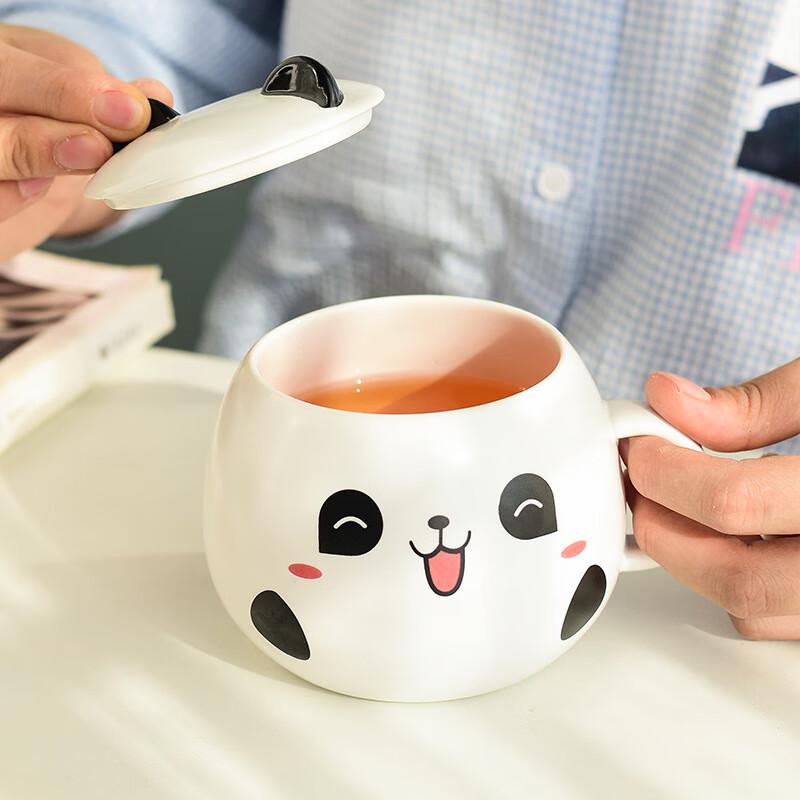 Pink Meatball Cartoon Panda Ceramic Mug Blind Box
