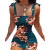 BITCED Women's Halter Printed One-piece Neck Sheath Waist Tight Dresses