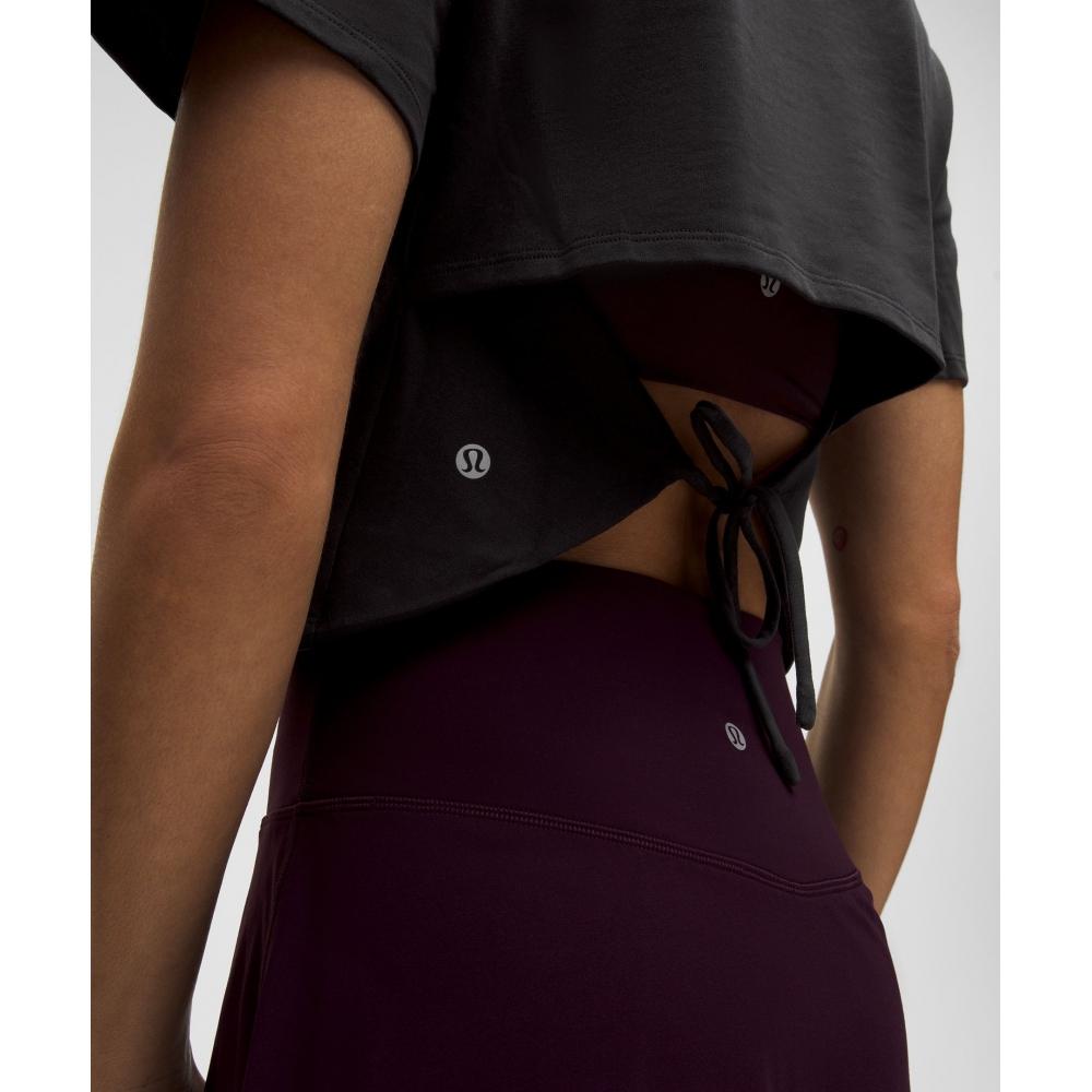 Lululemon Tie Hem HeavyweighT CoTTon T shirT Black