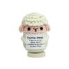 Cute Handwoven Knitted Positive Energy Sheep Dolls With Card Funny Crochet Emotional Support Animal Sheep Desktop Ornament Gifts