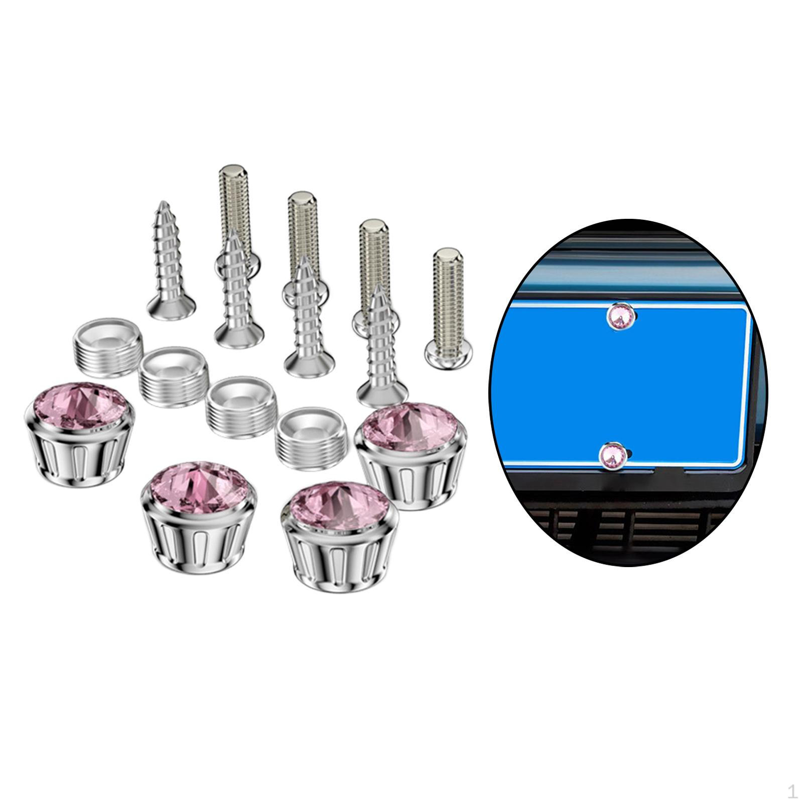 

Pcs Car Anti Plate Fixing Screws Bolts s рожевий