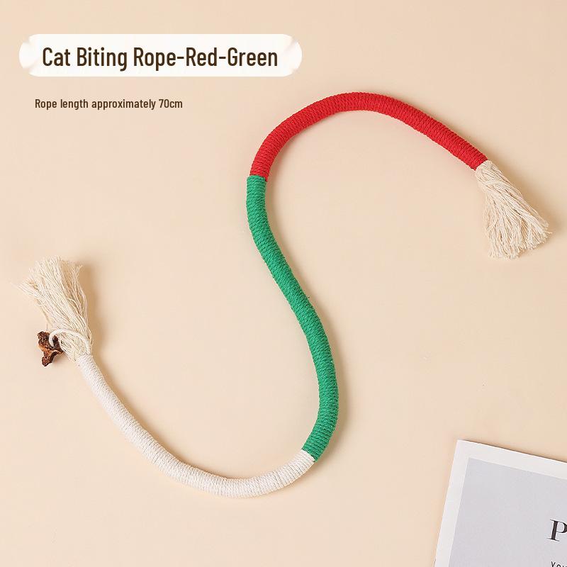 Boredom Relief Cat Toy: Interactive Catnip Teaser Stick with Wear-Resistant Rope for Young Cats