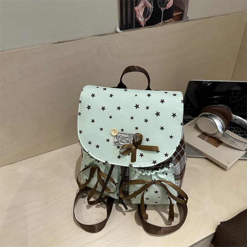 Backpack Women's Retro Style High-end Bag Simple High-value Fabric Oxford Cloth with Small Backpack