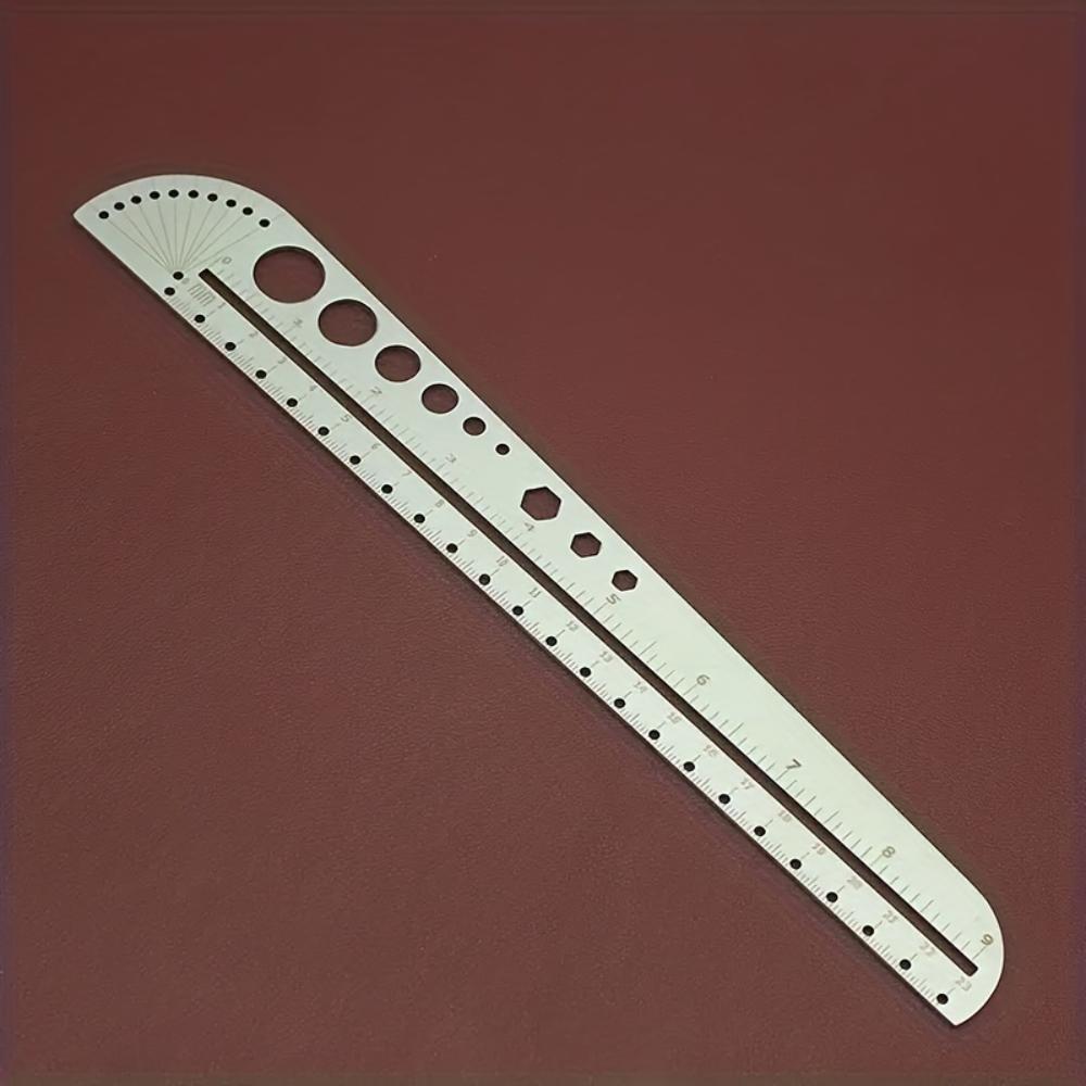 Multi‑Function Stainless‑Steel Large‑Size Compass With Ruler Scale, Hex Outdoor & Leather‑Working Craft Tool for Office