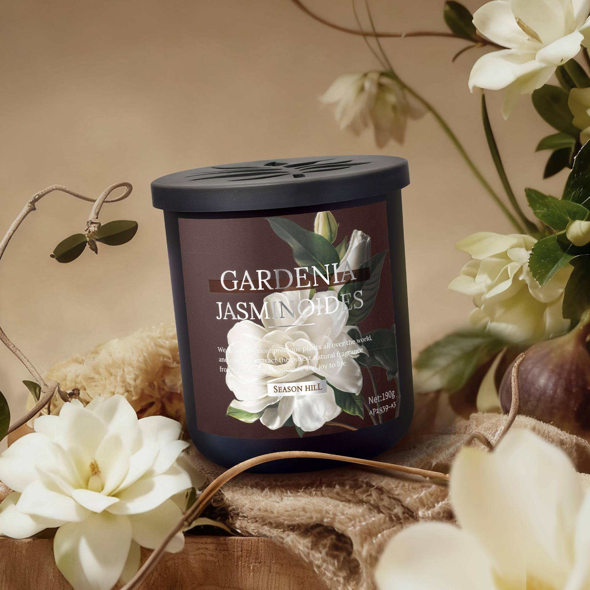 Ретро цветочный ароматерапевтический крем твердый автомобильный освежитель чёрный