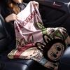 Custom Name Labubu Theme Printed Blanket - Perfect for Couch, Bed, Travel & Outdoor Use | Machine Washable, Cozy & Durable.