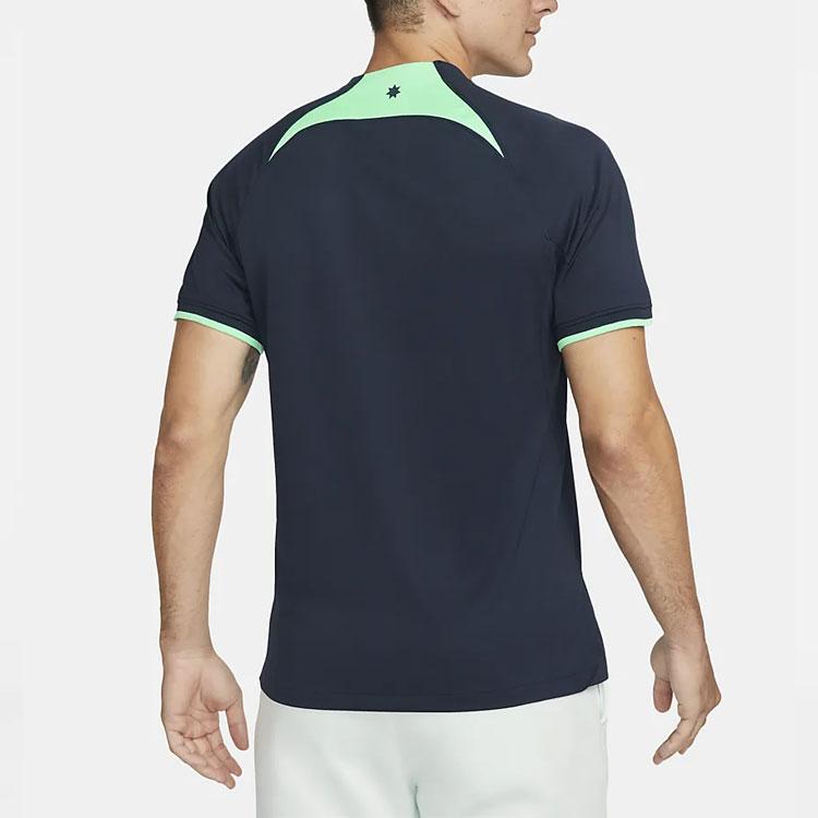 Nike Australia 2022/23 Stadium Away Dri-FIT Soccer Jersey Obsidian/Green Glow Men Streetwear DN0676-451