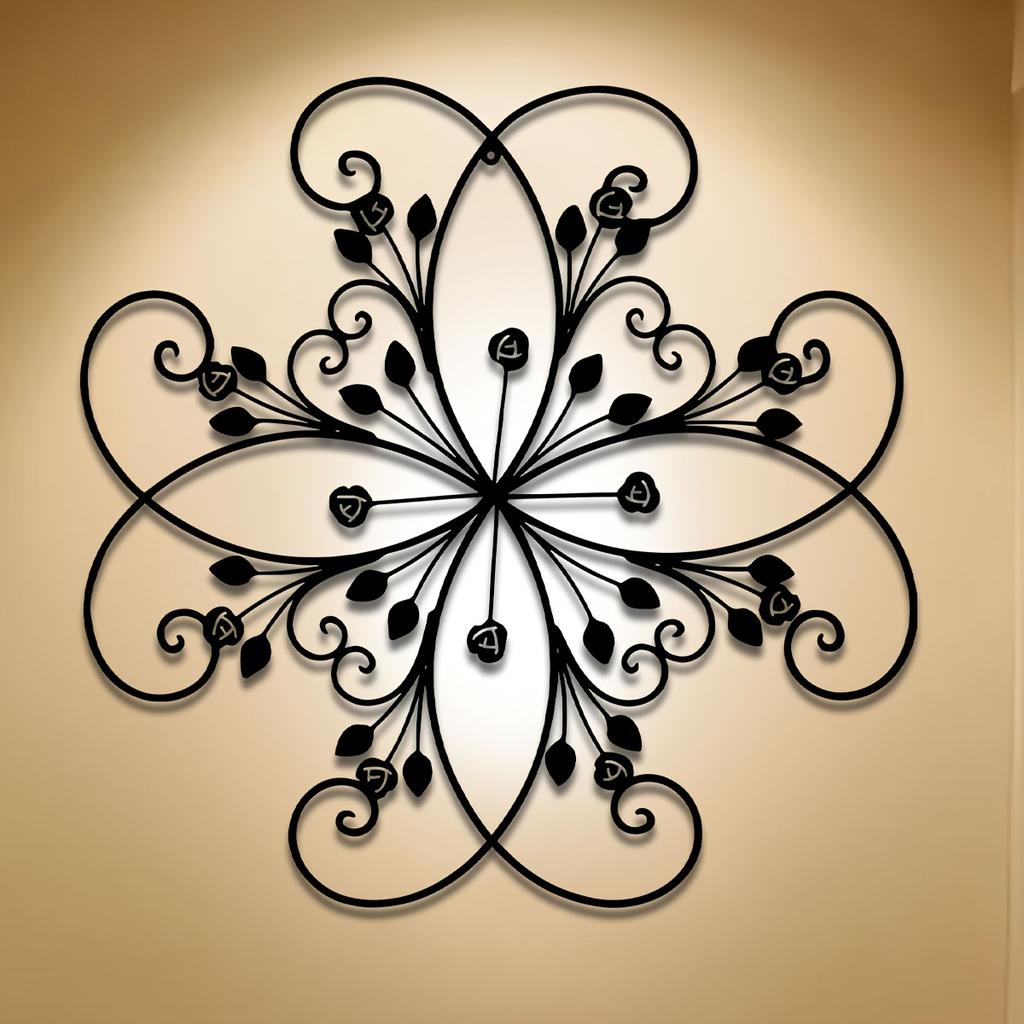 Metal Flower Wall Art Floral Sculpture 15 Inch Seasonal Decor For Garden Patio Balcony Home Wedding Gift