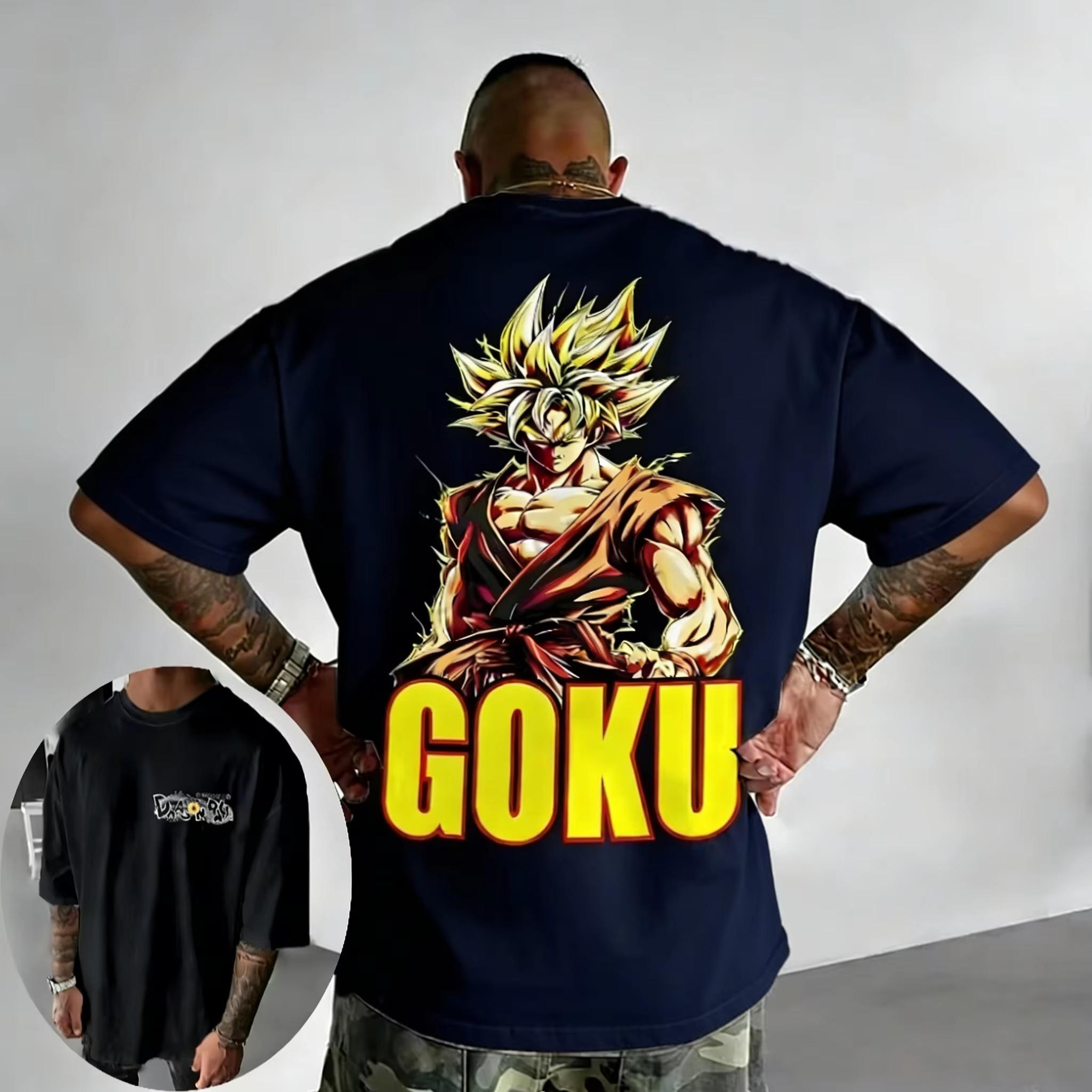

Dragon Ball Trendy Hot Items Anime Co Branded Printed Cotton Tshirt 2026 Summer New Edition Harajuku Large Loose Casual Top 4XL
