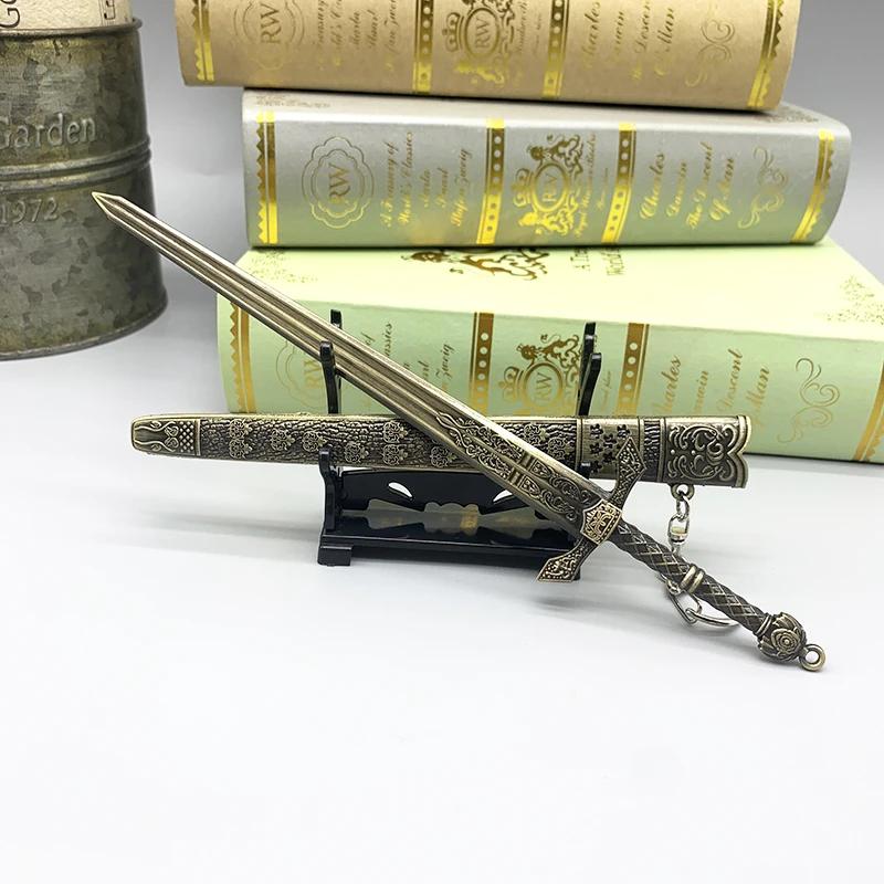 22cm Spada Grande del Cavaliere Bandito Anello delle Armi Metalliche ER Modello Replica Autentica del Gioco Lega di Zinco Decorazione da Collezione Giocattolo