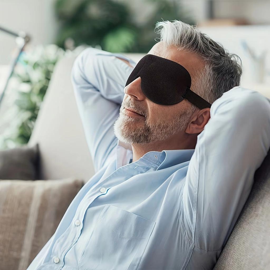 1pc Unisex Sleep Mask 3D Light Blocking Eye Mask Comfortable Polyester Ideal for Supine and Side Sleepers Eyepatch Mass Air Flow 3
